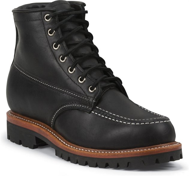 Black chippewa cheap boots